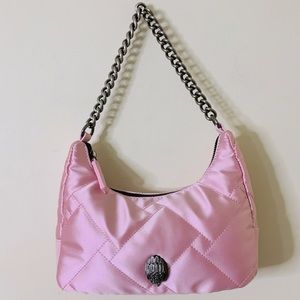 Kurt Geiger London Pale Pink Quilted Recycled-nylon Cross-body Bag
